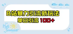 B站暴力引流新玩法,单日引流100+