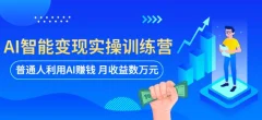 AI智能变现实操训练营:普通人利用AI赚钱月收益数万元(全套课程+文档)
