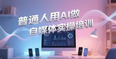 普通人用AI做自媒体实操培训,普通人一个人用ai做自媒体,视频制作、短视频引流、直播带货,轻松入门