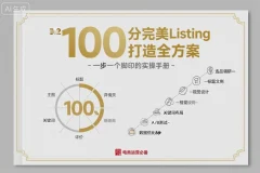 100分完美Listing打造全方案,想要完美listing必须是需要一步一个脚印的