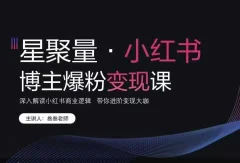 叁叁老师小红书营销爆粉变现课 深入解读小红书商业逻辑 带你进阶变现大咖