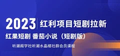 2023红利项目短剧拉新,听潮阁学社月入过万红果短剧番茄小说CPA拉新项目教程