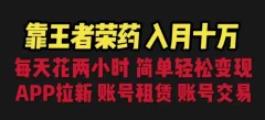 靠王者荣耀,月入十万,每天花两小时。多种变现,拉新、账号租赁,账号交易