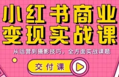 饭饭老师·小红书商业变现实战课