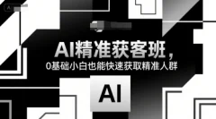 14天AI精准获客班,0基础小白也能快速获取精准人群