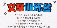 龙小天《文案训练营》全面系统解决文案写作难题