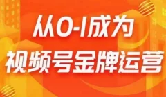 从0-1成为视频号金牌运营,微信运营/账号内容/选品组货/直播全案/起号策略,我们帮你在视频号赚到钱