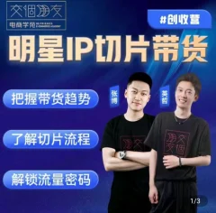 0基础搞定IP切片带货短视频,剪辑带货创收营