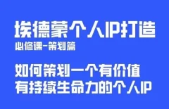 埃德蒙普通人都能起飞的个人IP策划课,如何策划一个优质个人IP