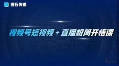视频号短视频+直播极简开悟课:抓住视频号风口,流量红利