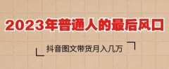 2023年普通人的最后风口,抖音图文带货月入几万,只需一部手机即可操作