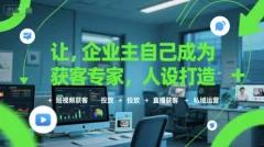 让企业主自己成为获客专家,人设打造+短视频获客+投放+直播获客+私域运营