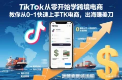 TikTok从零开始学跨境电商,教你从0-1快速上手TK电商,出海賺美刀
