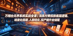 万相台无界系统实战全课|淘系付费投放底层逻辑、场景化搭建、人群优化、投产提升全链路运营教程