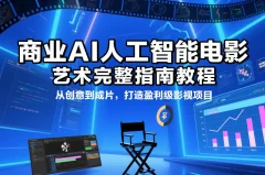 商业AI人工智能电影制作的艺术完整指南教程,从创意到成片,打造盈利级影视项目