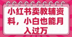 小红书卖教辅资料,0成本纯利润,售后成本极低小白也能月入过W
