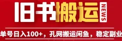 单号日入100+,孔夫子旧书网搬运闲鱼,长期靠谱副业项目(教程+软件)