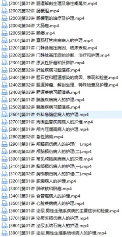 主管护师证考试之外科护理学培训讲座视频教程全集(含练习题和资料)