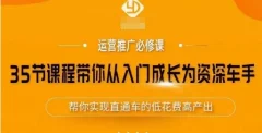 35节课程带你从入门成长为资深车手,让系统学习直通车成为可能,帮你实现直通车的低花费高产出