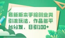 手绘创业类引流玩法作品多平台分发
