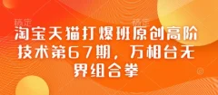 淘宝天猫打爆班原创高阶技术第67期,万相台无界组合拳