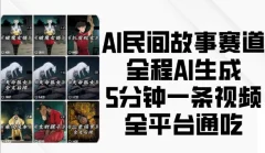 AI民间故事赛道,全程AI生成5分钟一条视频,全平台通吃