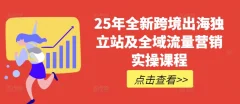 25年全新跨境出海独立站及全域流量营销实操课程,跨境电商独立站TIKTOK全域营销普货特货玩法大全