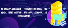 摄影师的AI绘画课,合适职业摄影师、爱好者、晋级摄影师、设计师、绘画师、插画师等职业
