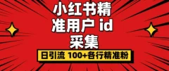 小白都会用的小红书精准用户id采集器日引流精准粉可达到100+(软件+教程)