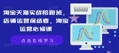 淘宝天猫实战陪跑班,店铺运营终结者,淘宝运营必修课