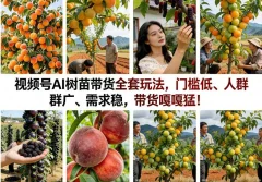 视频号AI树苗带货全套玩法,门槛低、人群广、需求稳,带货嘎嘎猛(更新0322)