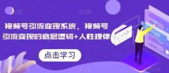 视频号引流变现系统,视频号引流变现的底层逻辑+人性规律