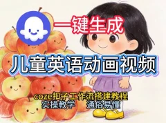 通过Coze工作流,一键生成儿童英语动画视频,从0到1演示搭建过程