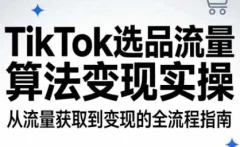 TikTok选品流量算法变现实操