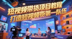 短视频带货项目教程,打造短视频带货第一队伍