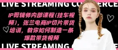 IP剪辑师内部课程(挂车视频)(更新09月),张兰电商IP切片带货培训,教你如何制造一条爆款带货视频