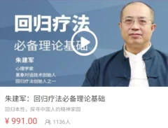 朱建军:回归疗法必备理论基础 视频课