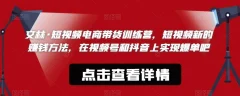 文林·短频视电商带训货练营,短视频的新赚钱方法,在视号频和抖音实上现爆单吧