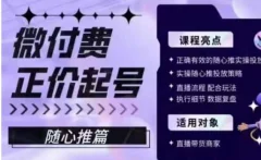 微付费正价起号(随心推篇),正确有效的随心推实操投放