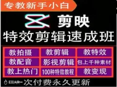 剪映特效教程和运营变现教程,特效剪辑速成班,专教新手小白