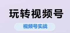 玩转视频号,视频号实战系列课