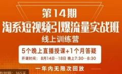 南掌柜·淘系短视频引爆流量实战班,短视频是一个没有天花板的流量入口