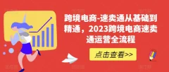 跨境电商-速卖通从基础到精通,2023跨境电商速卖通运营全流程