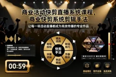 影像社商业活动快剪直播系统课程,商业快剪系统剪辑手法