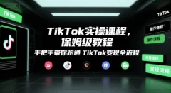 倪楠TikTok实操课程,保姆级教程,手把手带你跑通TikTok变现全流程