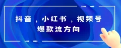 抖音,小红书,视频号爆款流视频制作,简单制作掌握流量密码