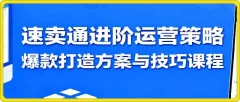 速卖通进阶运营策略,爆款打造方案与技巧课程