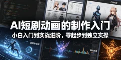 AI短剧动画的制作入门,小白入门到实战进阶,零起步到独立实操