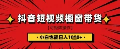 抖音短视频食品橱窗带货,小白轻松上手日入1k+【揭秘】
