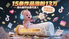 用AI制作幼崽代言人,宝宝的控诉火爆全网,15条作品涨粉13W